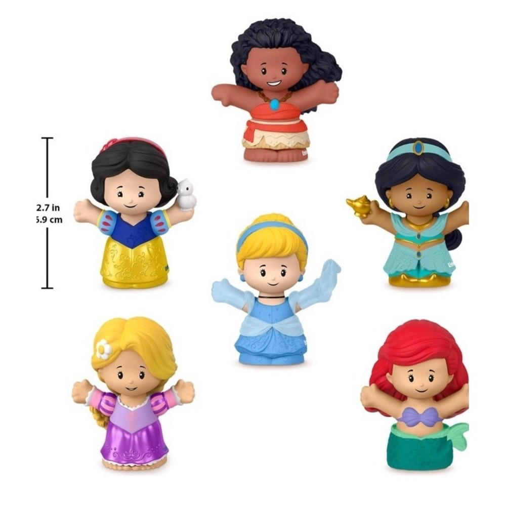 Set Of 6 Fisher Price Little People Disney Princess Figures Ariel Moana More New - Picture 3 of 4